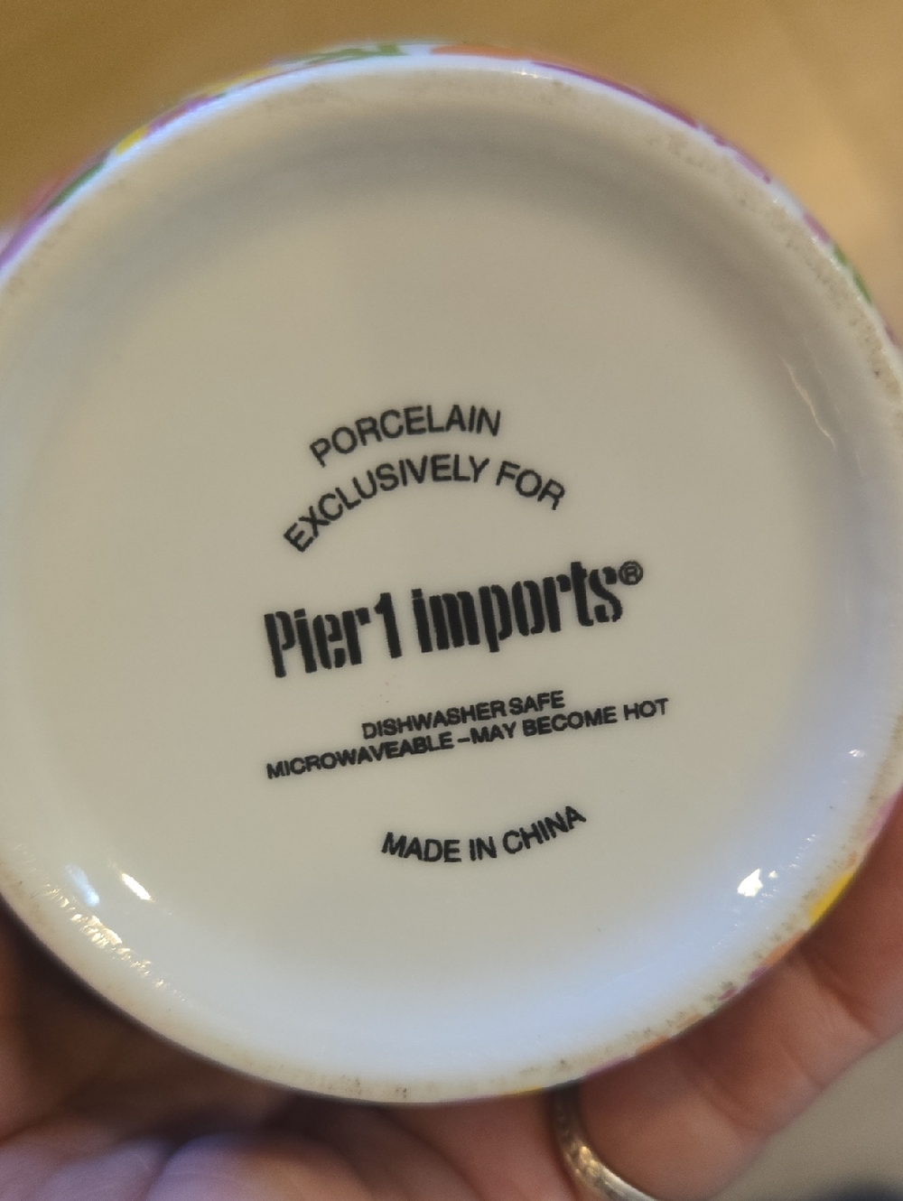 Pier 1 Imports "Shut the Front Door" Porcelain Mug - Picture 2 of 5
